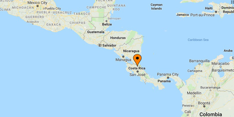 Карта Коста Рики