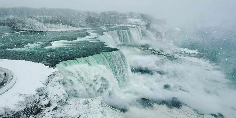 Niagara Falls in winter. USA