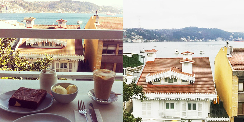 Mangerie Cafe, Istanbul view on Bosphorus
